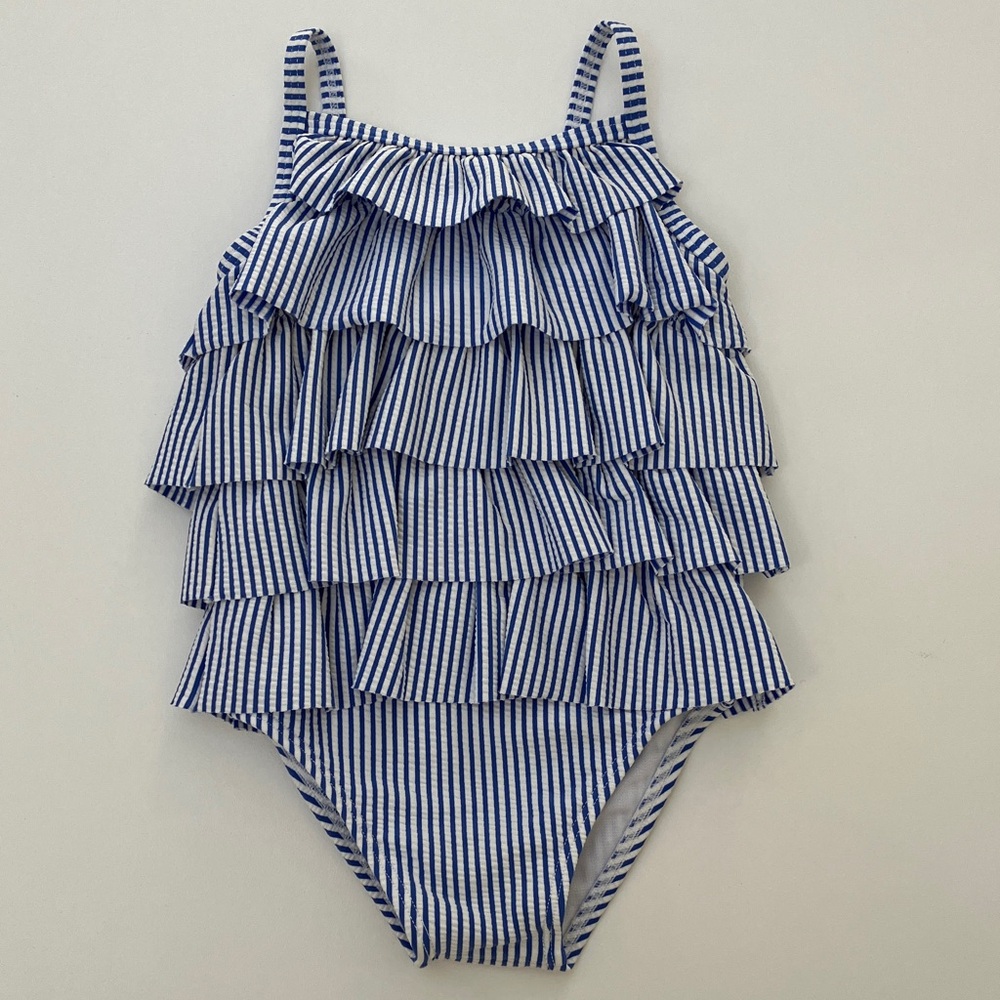 Baby Boden Ruffled Swimsuit